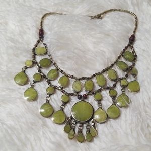 COPY - Handmade Chartreuse Statement Necklace